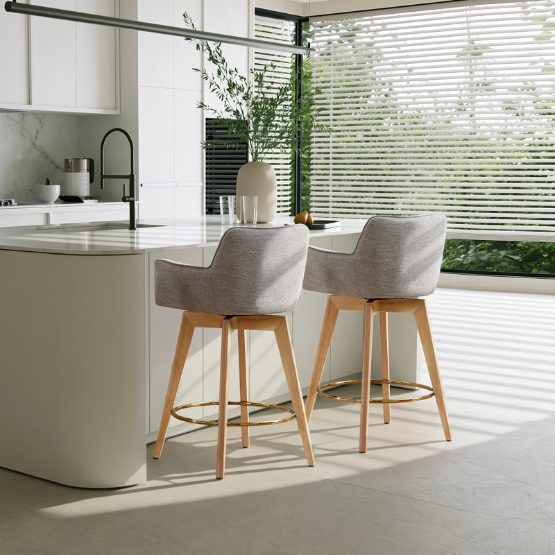 Lovetro 65.5cm Swivel Bar Stool, Grey