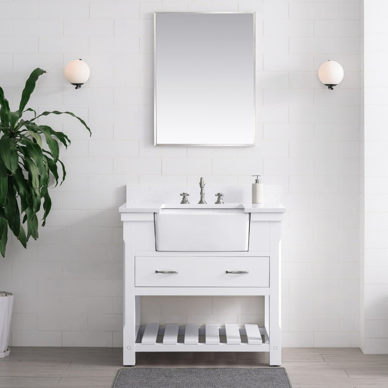 Meuble-lavabo simple 36 po Rosana, Blanc