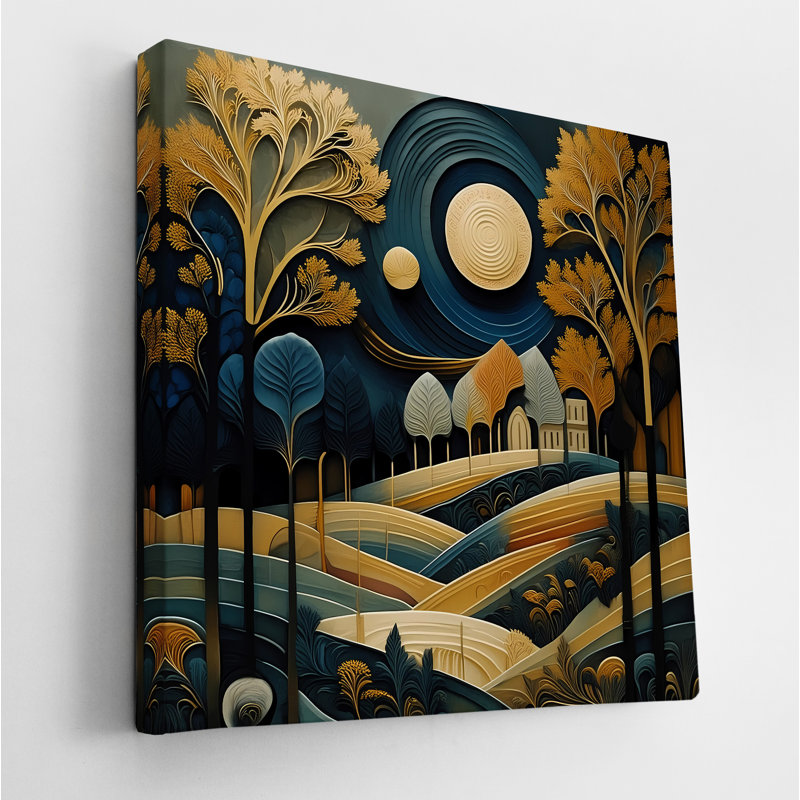 Night In The Forest, 54" H x 54" W
