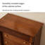 Commodes et commodes rectangulaires en bois manufacturé cerisier foncé