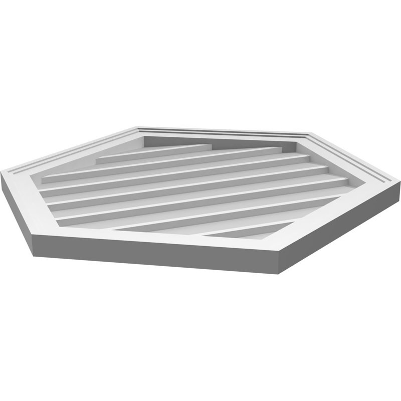 Ventilé vertical à pignon vertical 7/12 po, H 28 po x l 26 po x P 1,5 po