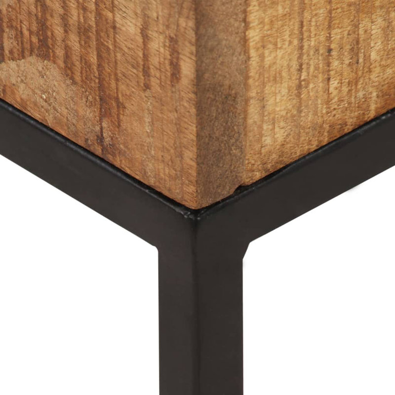 Table de bout en bois massif Danyluk, Naturel