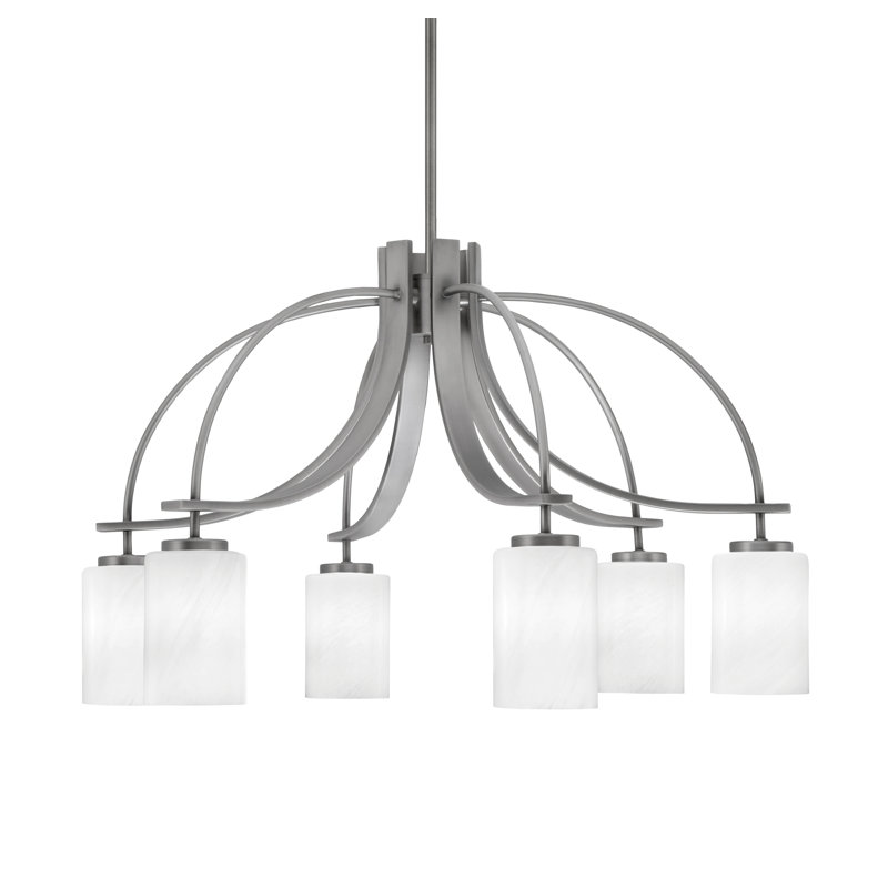 Lustre Cavella, H 18 po x l 27,5 po x P 27,5 po, Graphite, 6