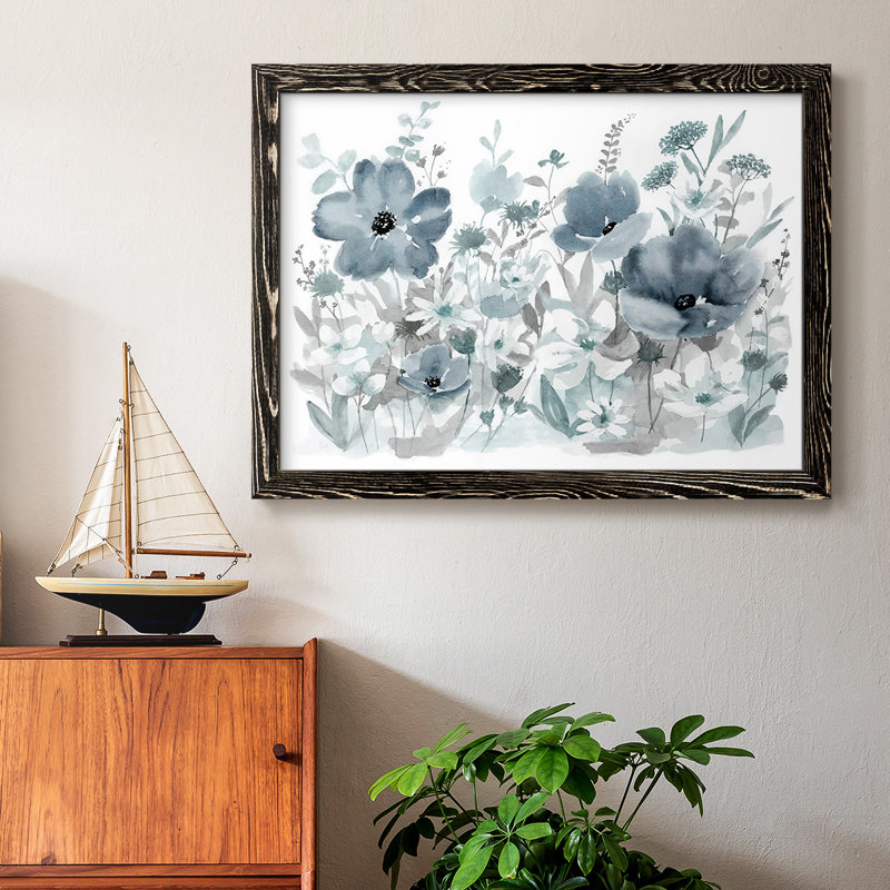 «Blue Nature», reproduction sur toile encadrée, H 14 po x l 20 po, Noir