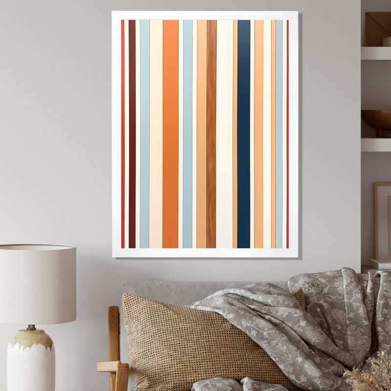 Élégance verticale Minimal Retrovisions I, Cadre simple blanc, H 32 po x l 24 po x P 1 po