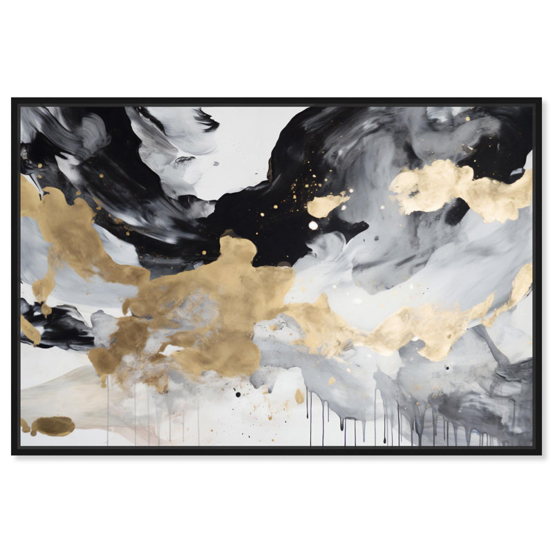 Galactic View Canvas Boho Wall Art by Art Remedy, 11" H x 16" W, Black, Floater Frame