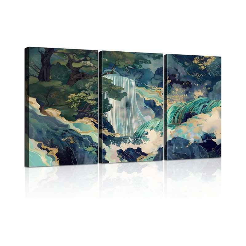3 Piece Wrapped Canvas Print, 40 cm H x 30 cm W