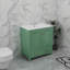 Meuble-lavabo vert 30 po avec lavabo simple, lavabo sous le comptoir, armoire de rangement pour la salle de bain avec 2 portes et un tiroir, fermeture en douceur, rangement multifonctionnel (wf324043)