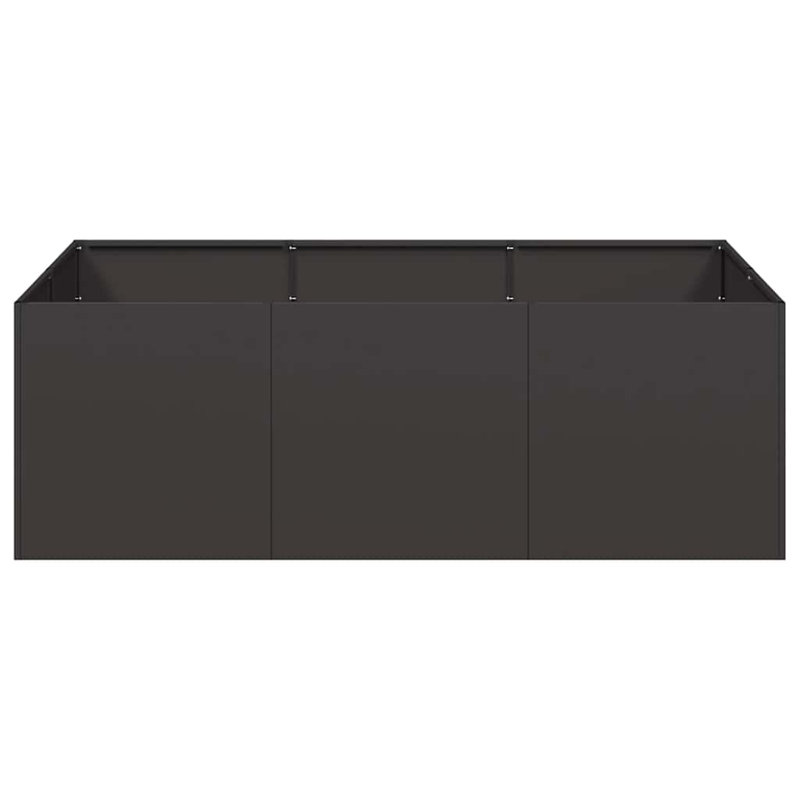 Planter 40 Cm Steel, Black, 40cm H x 120cm W x 80cm D