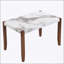 Ensemble de mobilier de salle à manger moderne 4 pièces avec table en faux marbre et chaises et banc rembourrés, conception peu encombrante pour la cuisine et la salle à manger