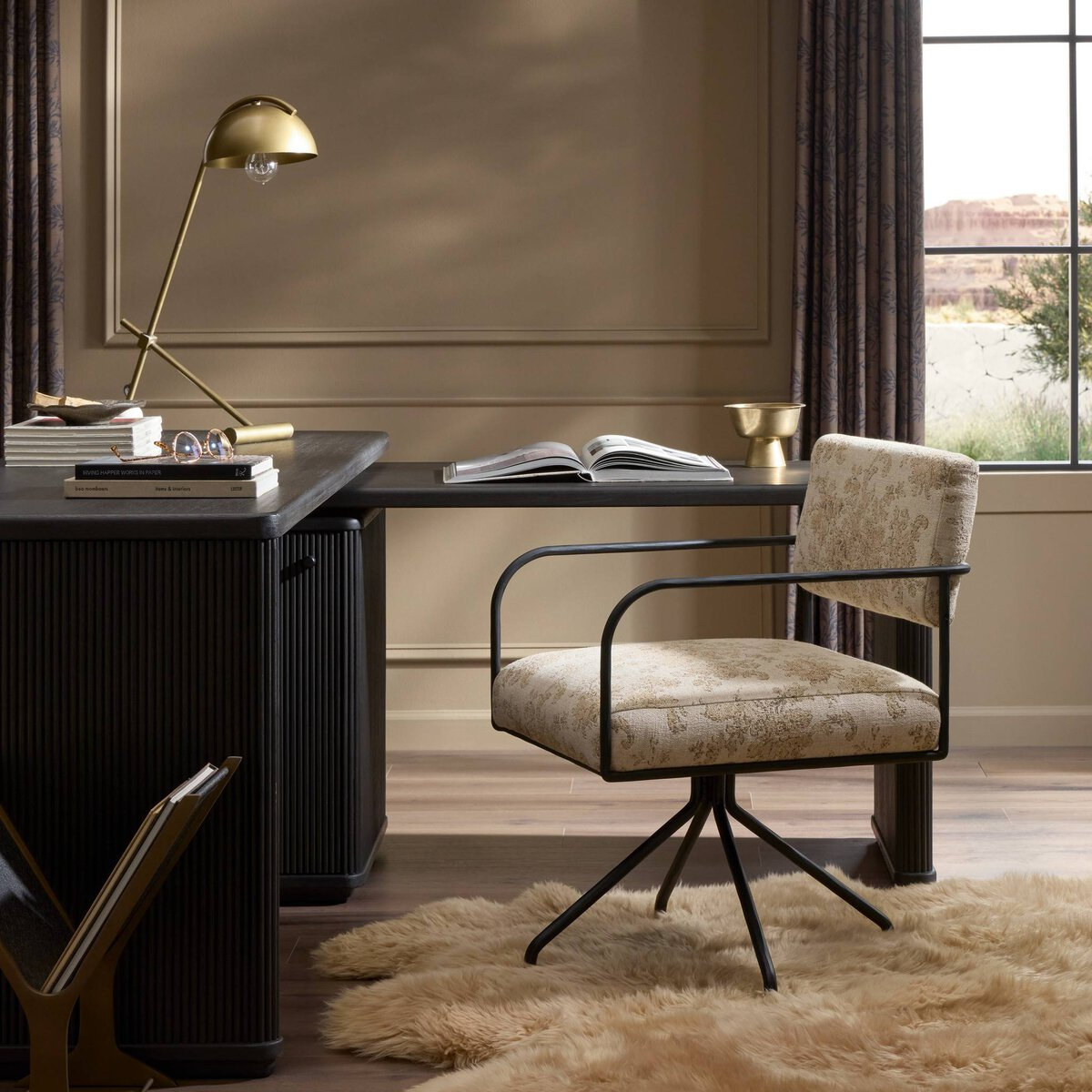 Crypton Office Chair, Fallingbrook Natural Polyester Blend