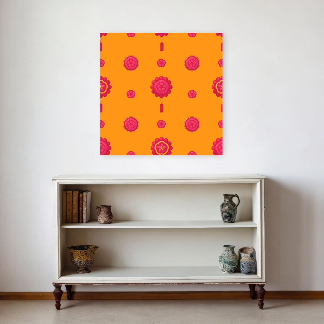 Vibrant Floral Charm Traditional Vibrant Flower Spring Wall Art Print