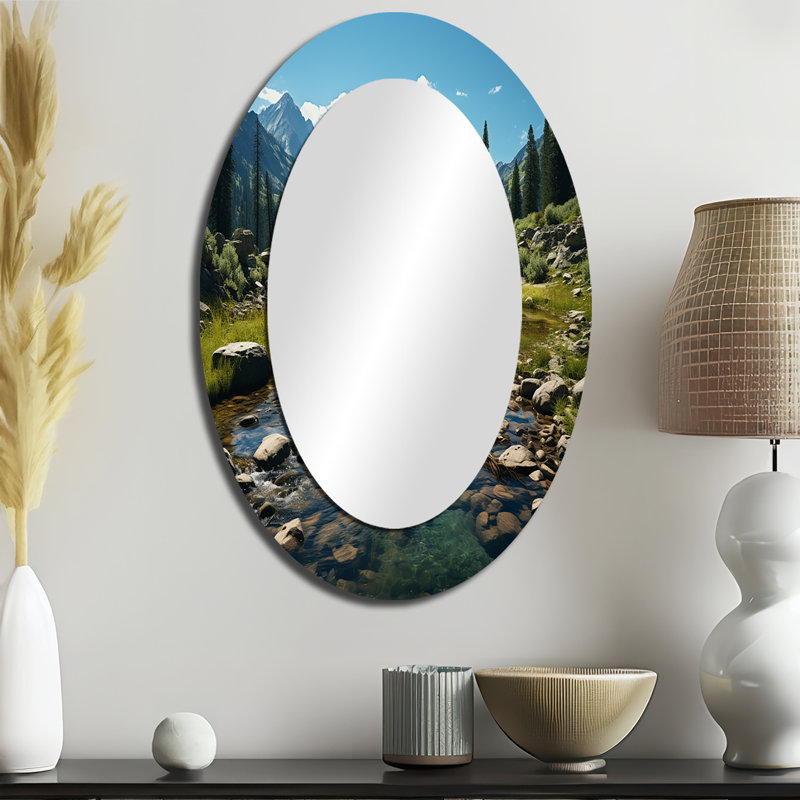 Midford - Miroir paysager en métal, 36 po x 24 po