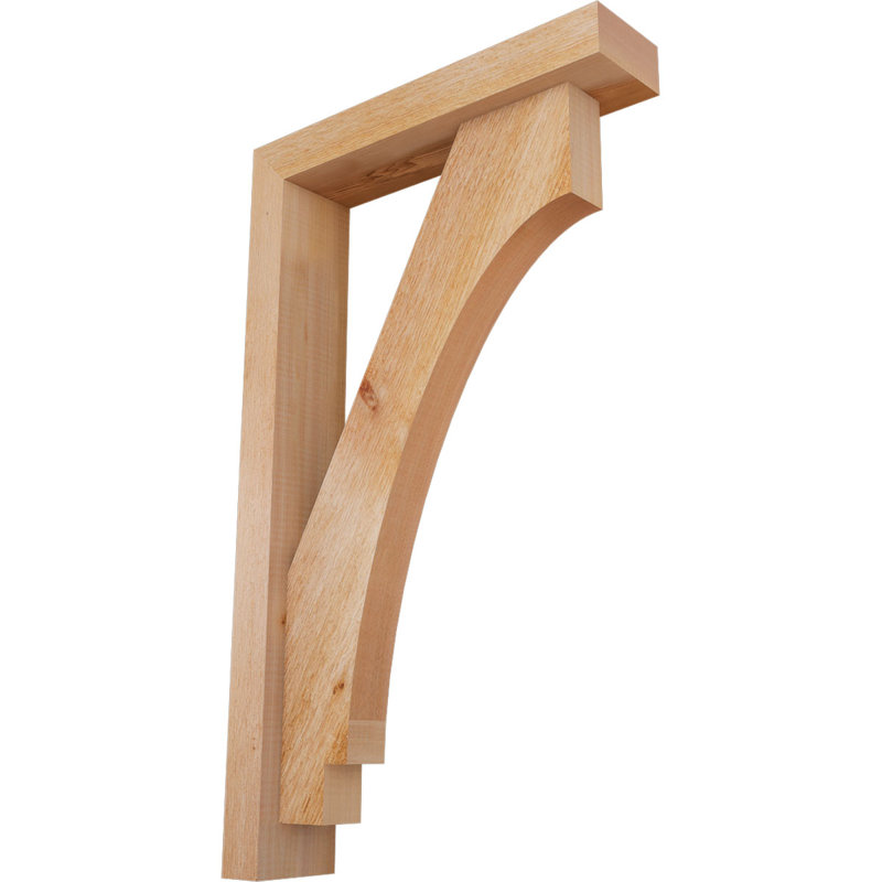 Imperial Block Bracket w/ Offset Brace, 30 x 18, 4"W Western Red Cedar (Rough Sawn)