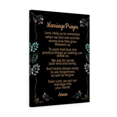 Marriage Prayer - Wrapped Canvas Print