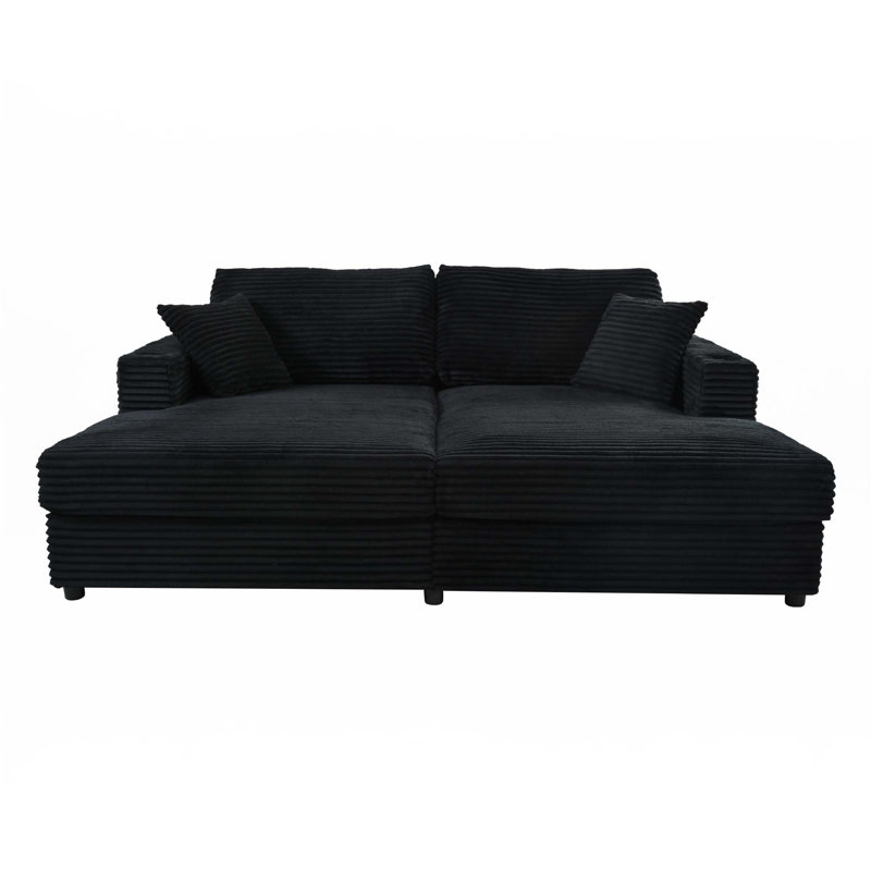 Canapé-lit 86,5 po, Noir