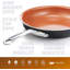Ensemble de batterie de cuisine ronde antiadhésive de cinq articles avec poignées Stay Cool allant au lave-vaisselle Gotham Steel