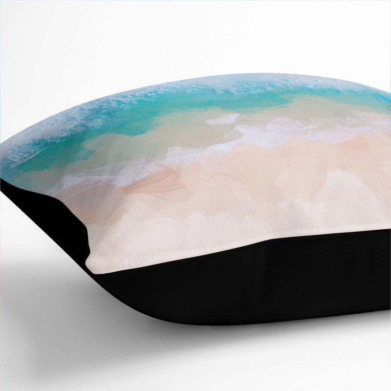 Abstract Square Throw Cushion, 55 x 55 cm, Black