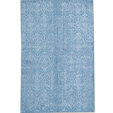 Damask Area Rug in Light Blue