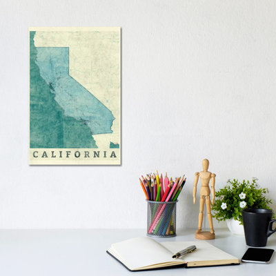 California Map by Hubert Roguski - Wrapped Canvas Print