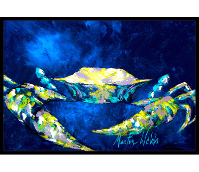 Leoni Crab Tealy NonSlip Indoor Door Mat