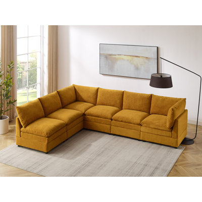  Cann 6-Piece Upholstered Modular Sectional Couch