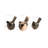 3 Piece Set Petrified Birds Figurine