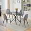 Bermea Round Metal Base Dining Table-331669404