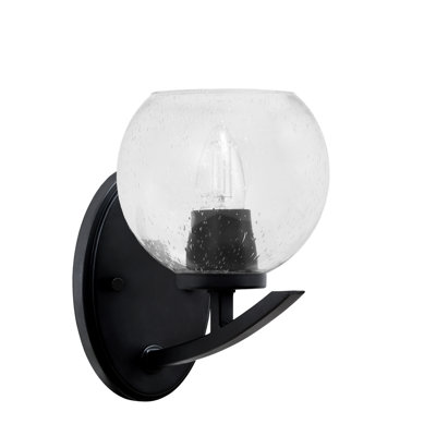 Kurve Downlight Wall Sconce With 5.75" Bubble Glass