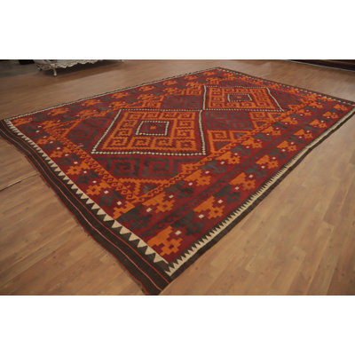 Tapis oriental kilim à teinture végétale 10 x 14