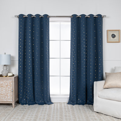 Paire de rideaux occultant en polyester Delsanto