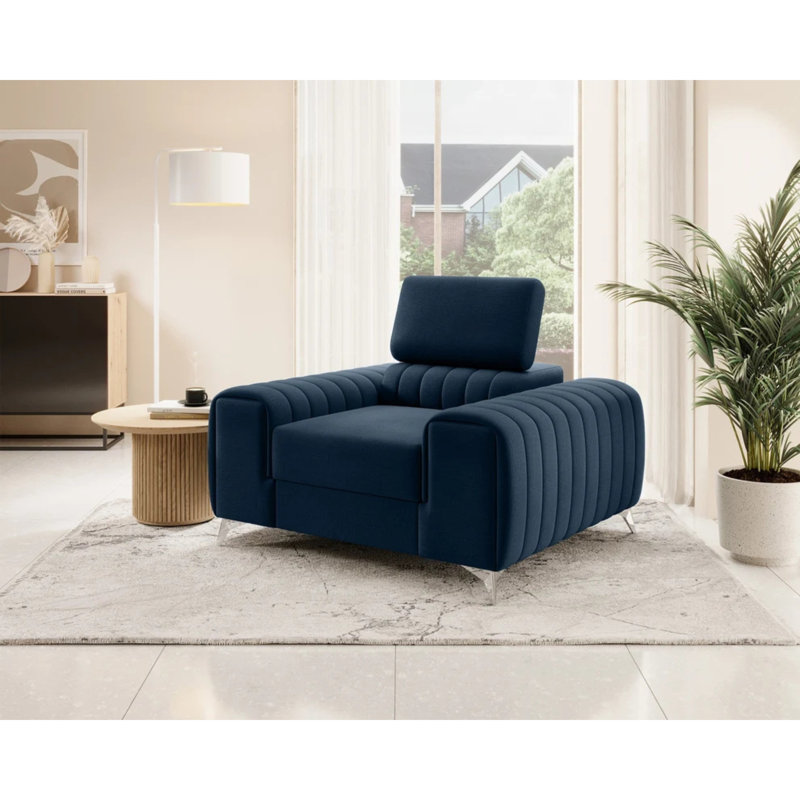 Fauteuil d'appoint moderne Laurence - Bleu marine, Marine