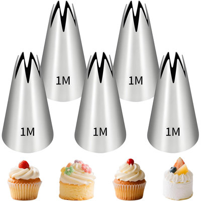 5-piece Piping Tip Set With Bags