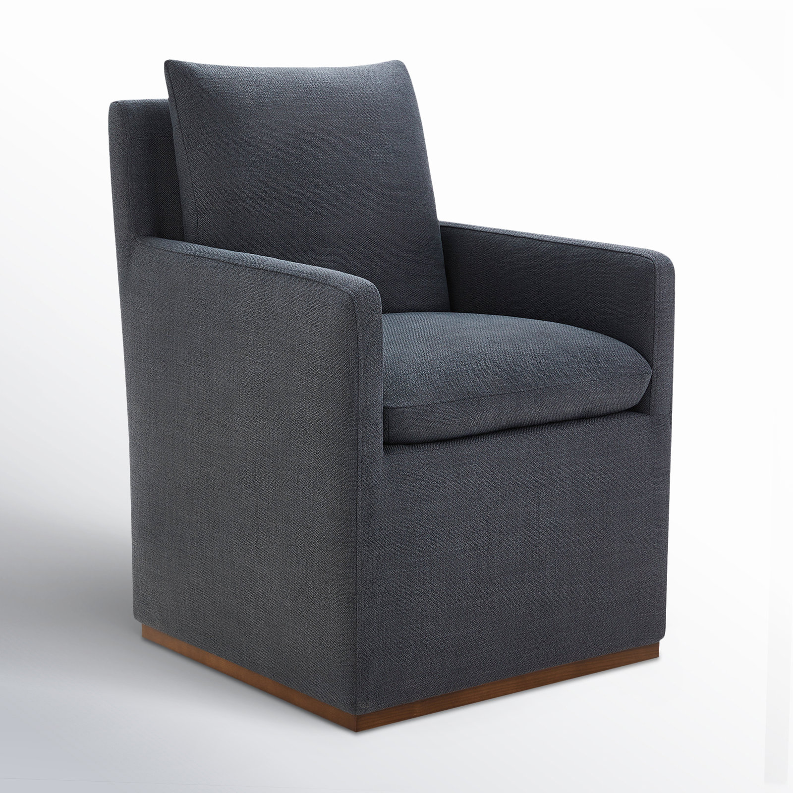 Bobbi Linen Dining Armchair, Effie Indigo Performance Linen