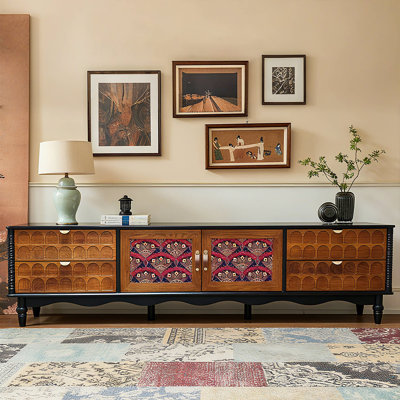 Retro Nut-Brown Solid Wood TV Stands
