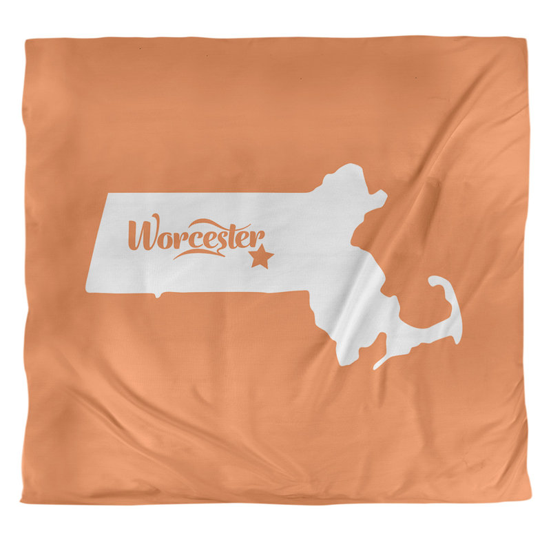 Housse de couette simple Massachusetts, Housse de couette pour grand lit, Violet, Microfibre