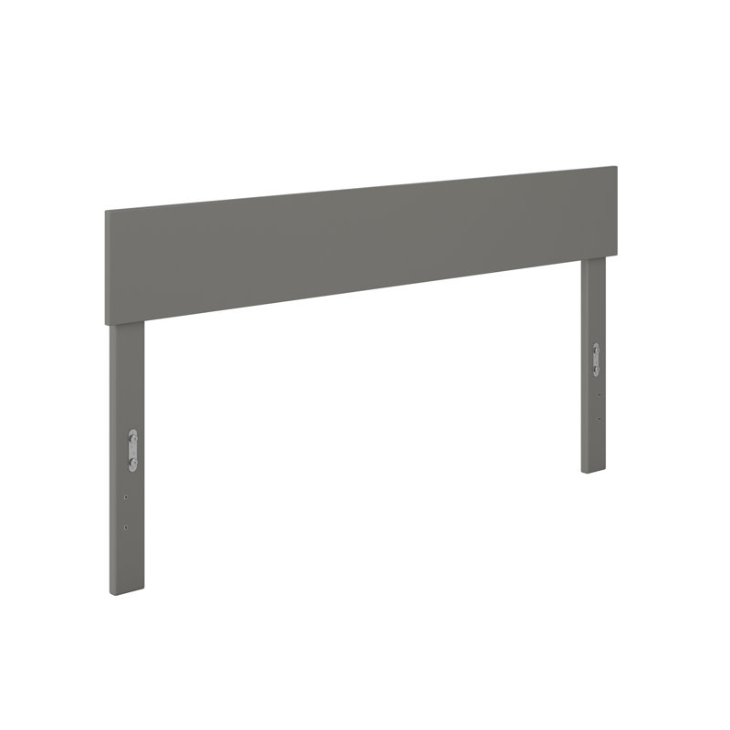 Tête de lit en bois massif Farrah, Gris, Grand