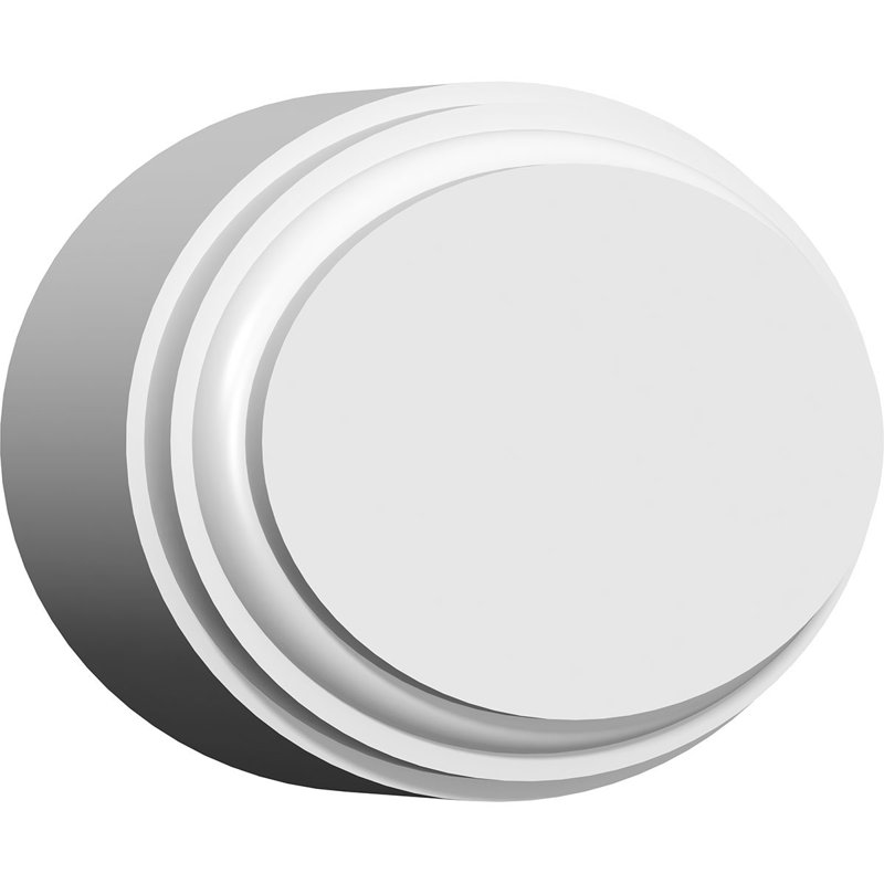 Rosette standard Dalton avec bord biseauté, H 2 po x l 3 po x P 0,75 po