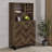 Harlie Rustic Oak 2-Doors Wine Cabinet