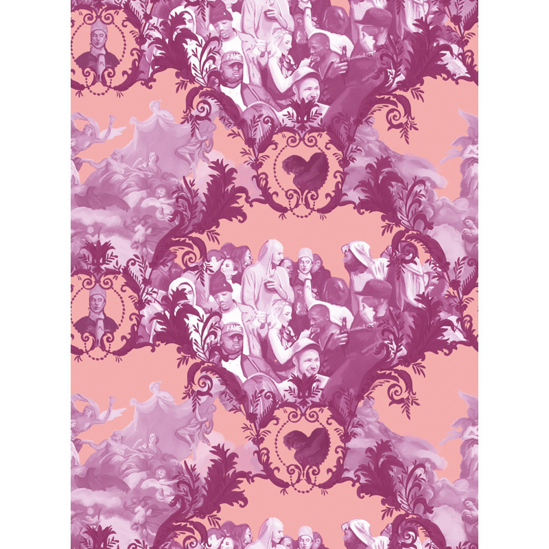 God Save the Biebs Wallpaper, Pink/Purple