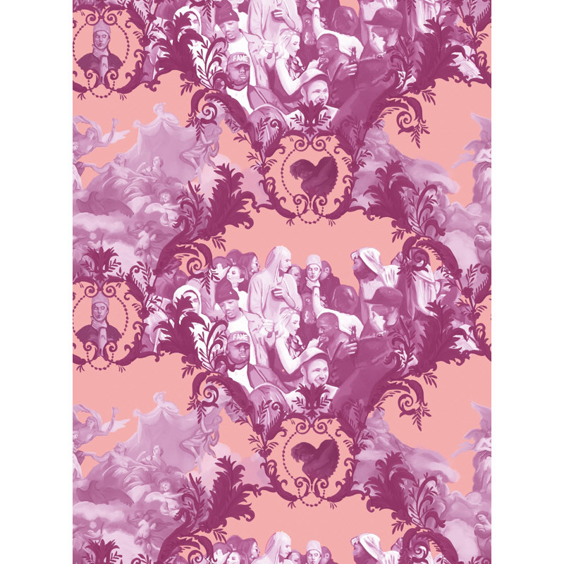 God Save the Biebs Wallpaper, Pink/Purple