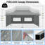 Auvent 10 x 20 pi avec auvent, auvent robuste-103709820