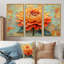 Ensemble de décorations murales - Chrysanthème jaune et orange-107194823-107194822