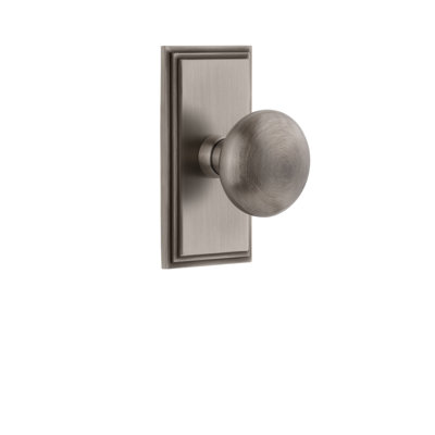 Grandeur Carré Plate Double Dummy with Fifth Avenue Door Knob