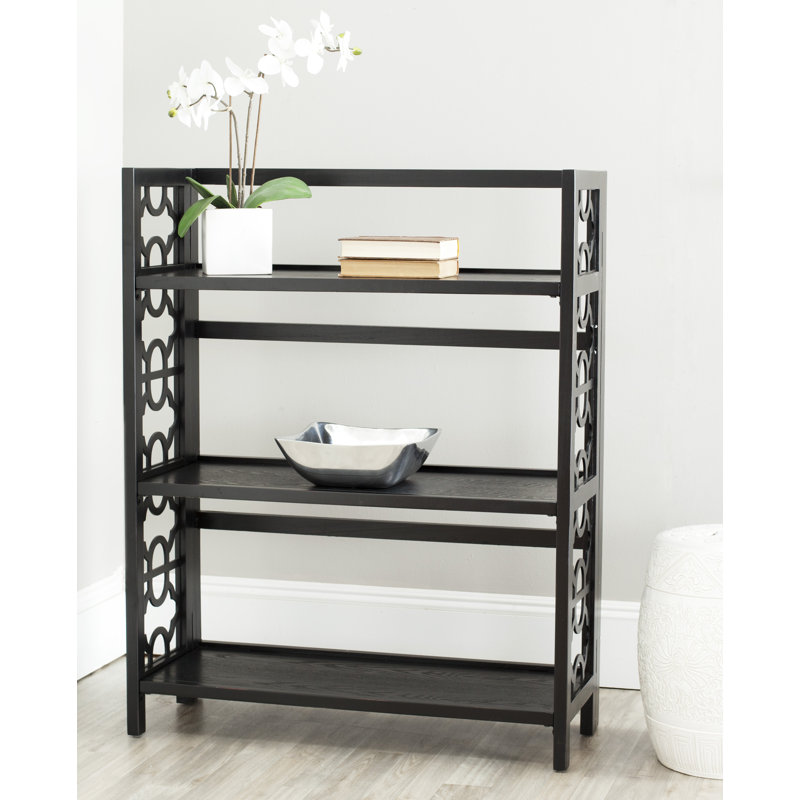 Étagère à livres l 42,5 "x H 33,5" Brontie, Noir, (3 tablettes) H 42 po x l 33 po x P 13 po
