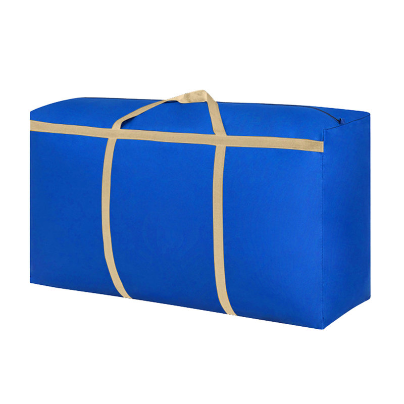  Large Clothes Storage Bags, Heavy Duty Closet Organizers and Storage, Foldable Storage Containers with Reinforced Handle for Clothing, Blanket, Comforter, Pillow, Bedding, Blue