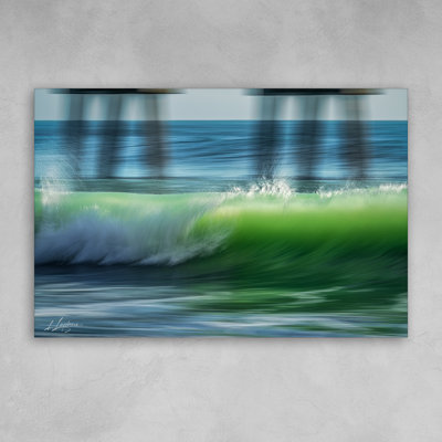 "Emerald Strokes" par Lawrence Leyderman - Art mural acrylique 48 "x 72"