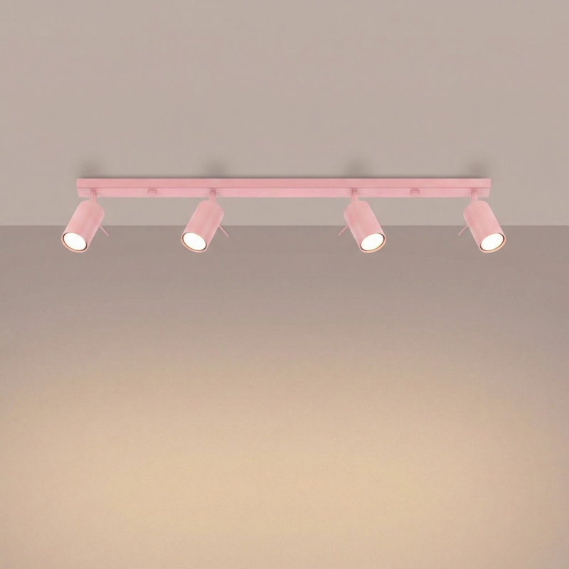 RING Steel Spotlight, Pink, 80x6x16 cm, 4 Lights