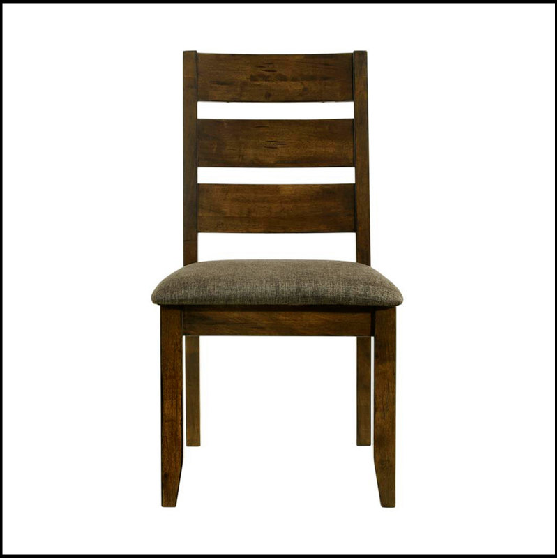 Ensemble de 2 chaises de salle à manger rembourrées au fini noisette musquée, alliant confort et style pour un repas élégant