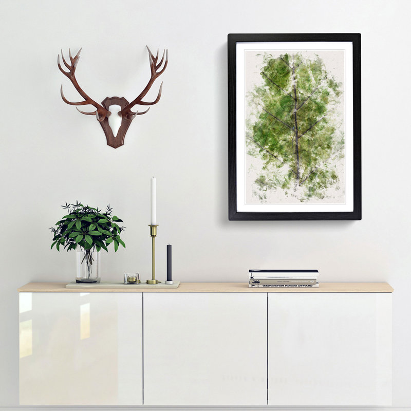 Leaf Lines - Framed Print, Black Framed, 45cm H x 33cm W x 2cm D